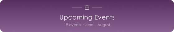 Upcoming events